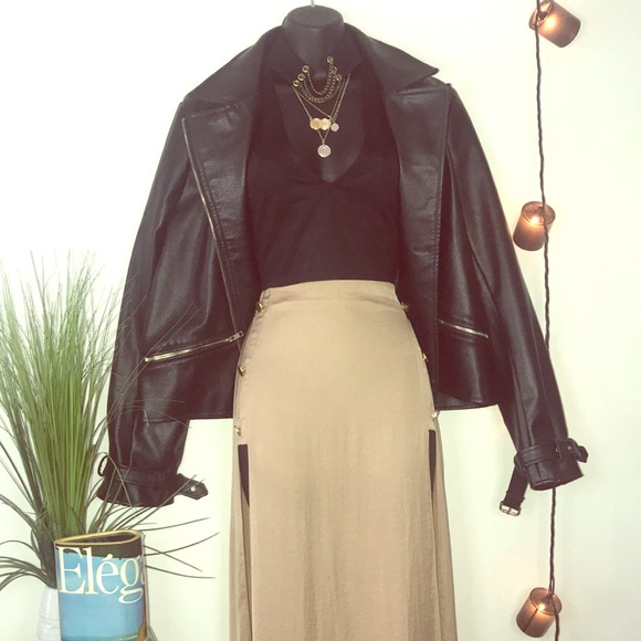 MISSGUIDED Faux Leather Motorcycle Jacket - Picture 1 of 8